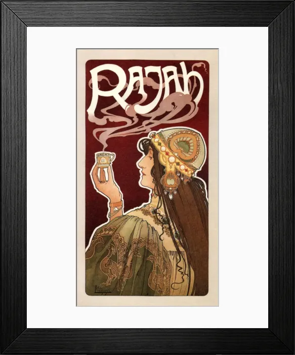 Framed Print : Rajah Coffee (Poster), 1899. Artist: Privat-Livemont, Henri (1861?1936) Framed Print : Rajah Coffee (Poster), 1899. Artist: Privat-Livemont, Henri (1861?1936)