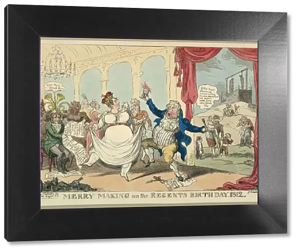 Merry making on the regents birth day, 1812, 1812. Artist: Cruikshank, George (1792-1878)