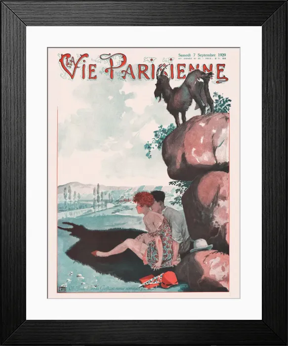 Framed Print : La Vie Parisienne Magazine Cover, 1929. Artist: Leonnec, Georges (1881-1940) Framed Print : La Vie Parisienne Magazine Cover, 1929. Artist: Leonnec, Georges (1881-1940)