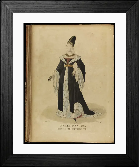 Framed Print : Marie of Anjou, Queen of France, Late 18th cent Artist: Gatine, Georges Jacques (1773-1831) Framed Print : Marie of Anjou, Queen of France, Late 18th cent Artist: Gatine, Georges Jacques (1773-1831)