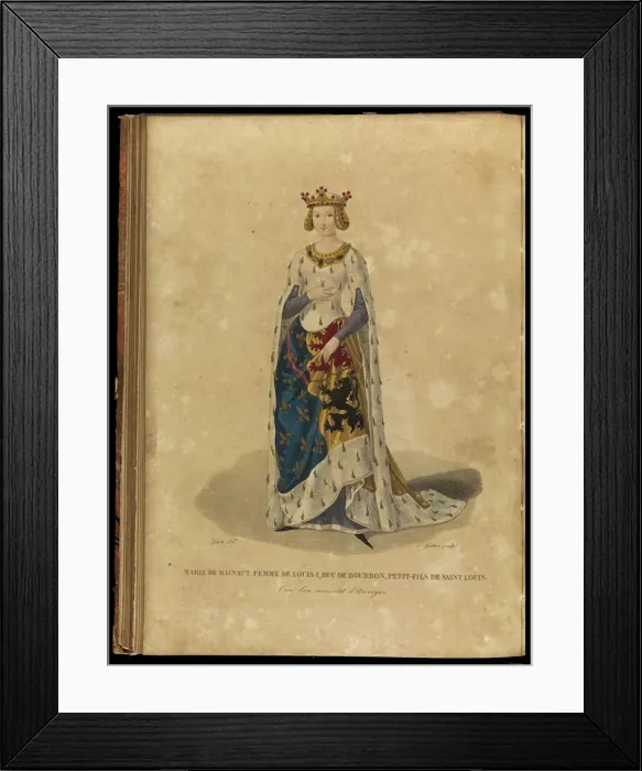 Framed Print : Mary of Avesnes (1280-1354), Late 18th cent Artist: Gatine, Georges Jacques (1773-1831) Framed Print : Mary of Avesnes (1280-1354), Late 18th cent Artist: Gatine, Georges Jacques (1773-1831)