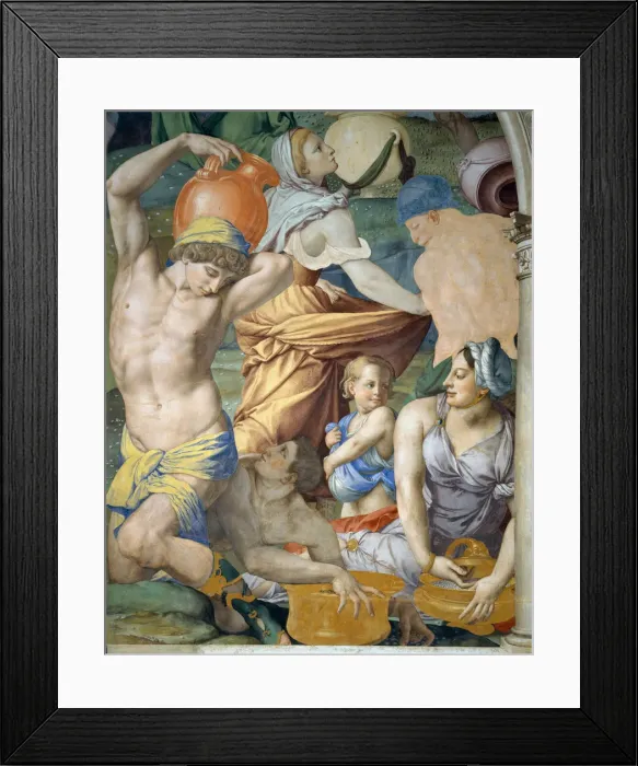 Framed Print : The Gathering of Manna (Detail), 1540-1545. Artist: Bronzino, Agnolo (1503-1572) Framed Print : The Gathering of Manna (Detail), 1540-1545. Artist: Bronzino, Agnolo (1503-1572)