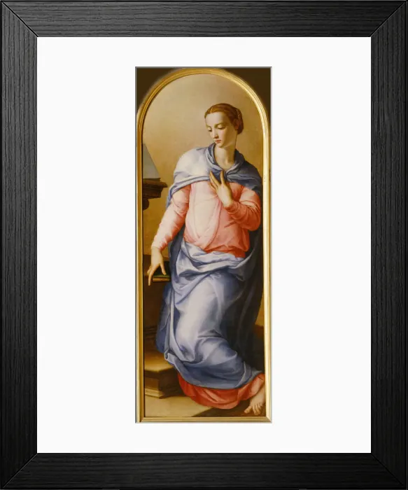 Framed Print : Virgin Annunciate, 1540-1545. Artist: Bronzino, Agnolo (1503-1572) Framed Print : Virgin Annunciate, 1540-1545. Artist: Bronzino, Agnolo (1503-1572)
