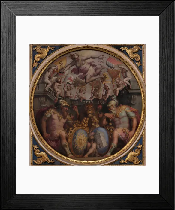 Framed Print : Allegories of the Quarters of San Giovanni and Santa Maria Novella, 1563-1565. Artist: Vasari, Giorgio (1511-1574) Framed Print : Allegories of the Quarters of San Giovanni and Santa Maria Novella, 1563-1565. Artist: Vasari, Giorgio (1511-1574)