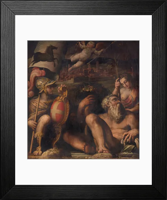 Framed Print : Allegory of Arezzo, 1563-1565. Artist: Vasari, Giorgio (1511-1574) Framed Print : Allegory of Arezzo, 1563-1565. Artist: Vasari, Giorgio (1511-1574)