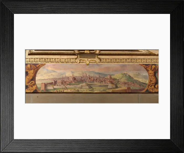 Framed Print : View of Florence, 1557-1558. Artist: Vasari, Giorgio (1511-1574) Framed Print : View of Florence, 1557-1558. Artist: Vasari, Giorgio (1511-1574)