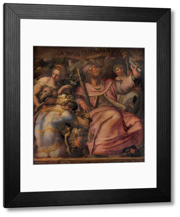 Framed Print : Allegory of Certaldo, 1563-1565. Artist: Vasari, Giorgio (1511-1574) Framed Print : Allegory of Certaldo, 1563-1565. Artist: Vasari, Giorgio (1511-1574)