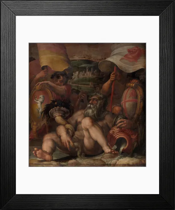 Framed Print : Allegory of Colle val d Elsa and San Gimignano, 1563-1565. Artist: Vasari, Giorgio (1511-1574) Framed Print : Allegory of Colle val d Elsa and San Gimignano, 1563-1565. Artist: Vasari, Giorgio (1511-1574)