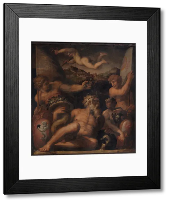 Framed Print : Allegory of Cortona and Montepulciano, 1563-1565. Artist: Vasari, Giorgio (1511-1574) Framed Print : Allegory of Cortona and Montepulciano, 1563-1565. Artist: Vasari, Giorgio (1511-1574)