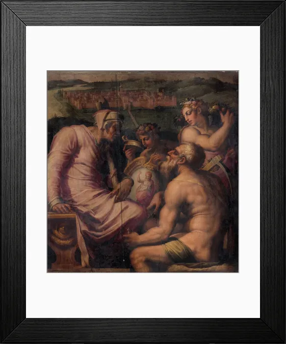 Framed Print : Allegory of San Giovanni Valdarno, 1563-1565. Artist: Vasari, Giorgio (1511-1574) Framed Print : Allegory of San Giovanni Valdarno, 1563-1565. Artist: Vasari, Giorgio (1511-1574)