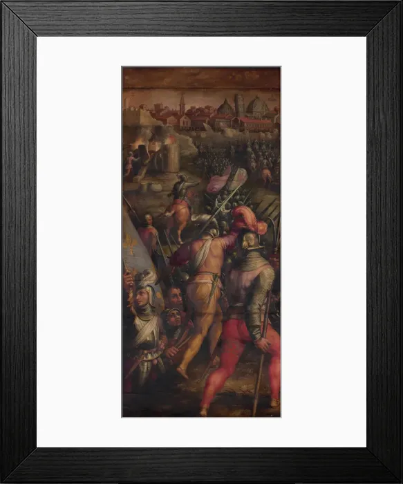 Framed Print : The Battle of Barbagianni near Pisa, 1563-1565. Artist: Vasari, Giorgio (1511-1574) Framed Print : The Battle of Barbagianni near Pisa, 1563-1565. Artist: Vasari, Giorgio (1511-1574)