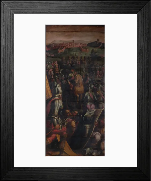 Framed Print : Capture of Casole, 1563-1565. Artist: Vasari, Giorgio (1511-1574) Framed Print : Capture of Casole, 1563-1565. Artist: Vasari, Giorgio (1511-1574)