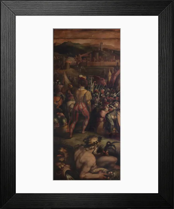 Framed Print : Capture of Vicopisano, 1563-1565. Artist: Vasari, Giorgio (1511-1574) Framed Print : Capture of Vicopisano, 1563-1565. Artist: Vasari, Giorgio (1511-1574)