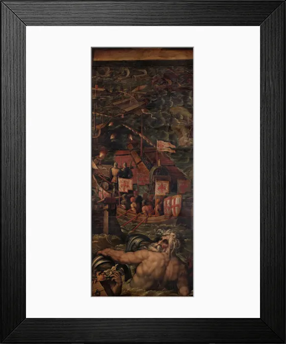 Framed Print : Sea battle between Florentines and Pisans, 1563-1565. Artist: Vasari, Giorgio (1511-1574) Framed Print : Sea battle between Florentines and Pisans, 1563-1565. Artist: Vasari, Giorgio (1511-1574)