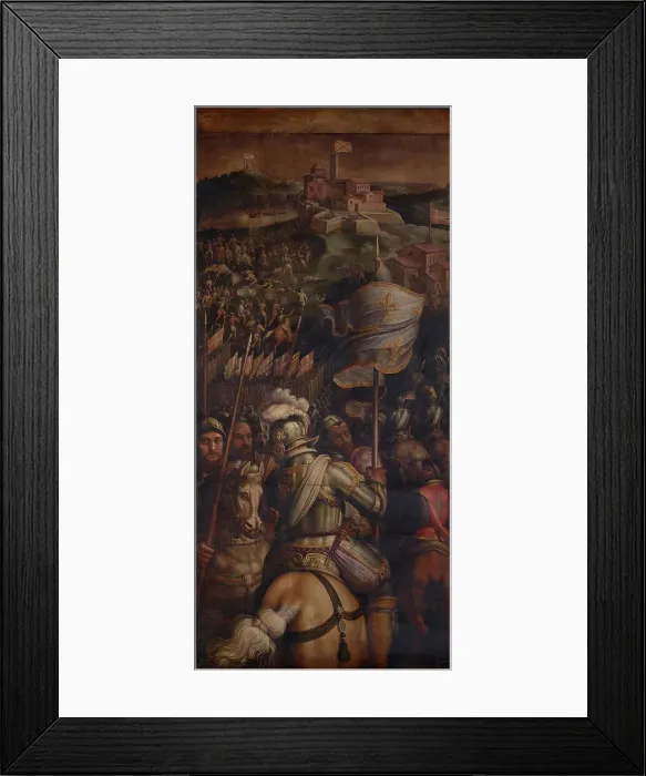 Framed Print : The Capture of the Fortress of Monastero, 1563-1565. Artist: Vasari, Giorgio (1511-1574) Framed Print : The Capture of the Fortress of Monastero, 1563-1565. Artist: Vasari, Giorgio (1511-1574)