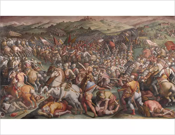 The Battle of Marciano in Val di Chiana, 1570-1571. Artist: Vasari, Giorgio (1511-1574)