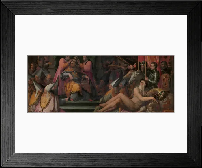 Framed Print : The election of Giovanni de Medici to papacy, 1555-1562. Artist: Vasari, Giorgio (1511-1574) Framed Print : The election of Giovanni de Medici to papacy, 1555-1562. Artist: Vasari, Giorgio (1511-1574)