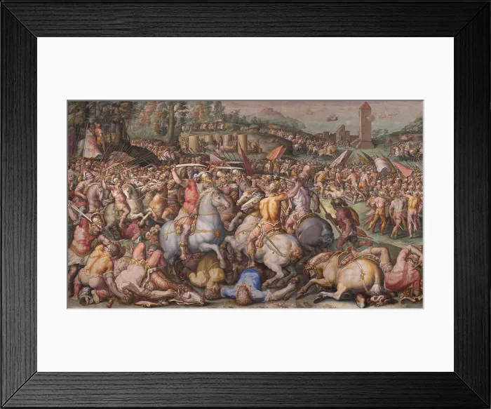 Framed Print : The rout of the Pisans at Torre San Vincenzo, 1568-1571. Artist: Vasari, Giorgio (1511-1574) Framed Print : The rout of the Pisans at Torre San Vincenzo, 1568-1571. Artist: Vasari, Giorgio (1511-1574)