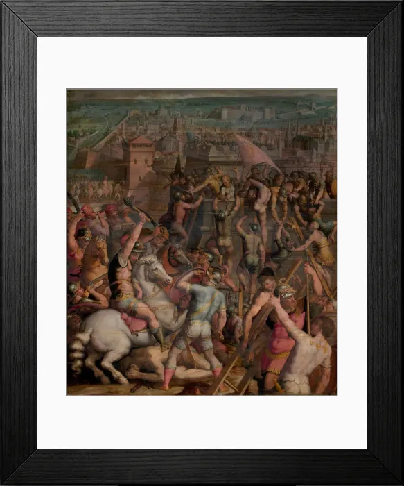 Framed Print : The taking of Milan, 1555-1562. Artist: Vasari, Giorgio (1511-1574) Framed Print : The taking of Milan, 1555-1562. Artist: Vasari, Giorgio (1511-1574)