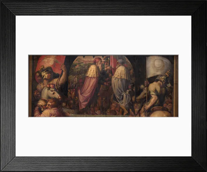 Framed Print : Union of Florence and Fiesole, 1563-1565. Artist: Vasari, Giorgio (1511-1574) Framed Print : Union of Florence and Fiesole, 1563-1565. Artist: Vasari, Giorgio (1511-1574)