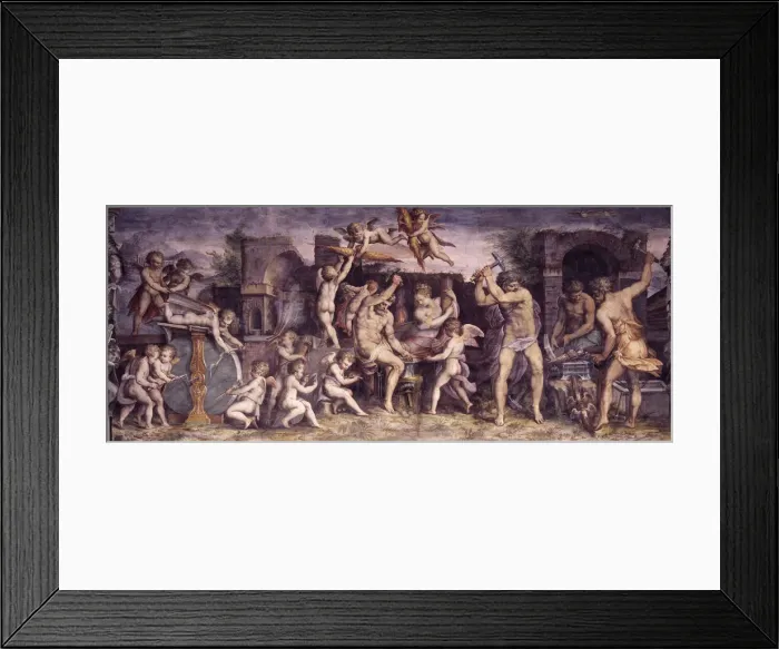 Framed Print : The Forge of Vulcan, 1556-1557. Artist: Vasari, Giorgio (1511-1574) Framed Print : The Forge of Vulcan, 1556-1557. Artist: Vasari, Giorgio (1511-1574)