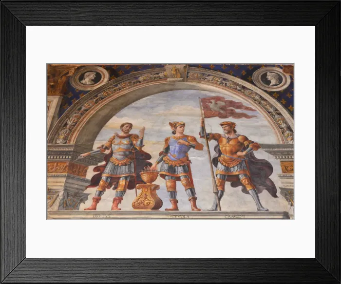 Framed Print : Decoration of the Sala dei Gigli, 1482-1484. Artist: Ghirlandaio, Domenico (1449?1494) Framed Print : Decoration of the Sala dei Gigli, 1482-1484. Artist: Ghirlandaio, Domenico (1449?1494)