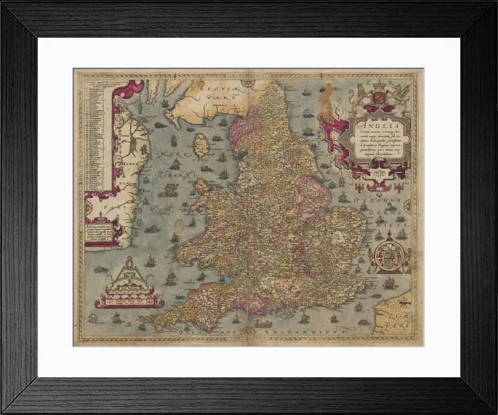 Framed Print : Anglia: England and Wales, 1579. Artist: Saxton, Christopher (ca 1540-ca 1610) Framed Print : Anglia: England and Wales, 1579. Artist: Saxton, Christopher (ca 1540-ca 1610)