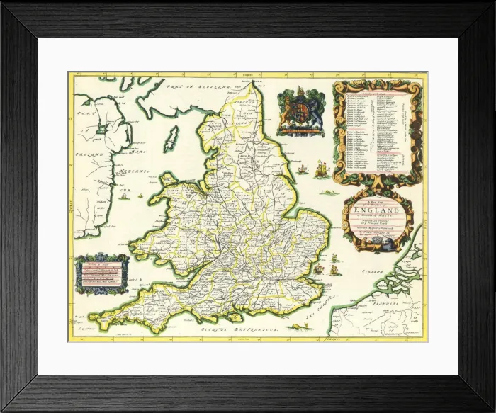 Framed Print : Britannia Atlas, 1675. Artist: Ogilby, John (1600-1676) Framed Print : Britannia Atlas, 1675. Artist: Ogilby, John (1600-1676)