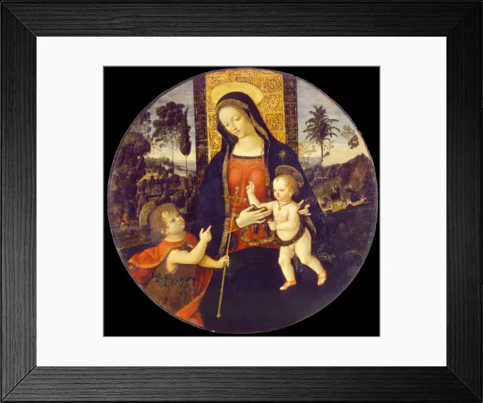 Framed Print : Virgin and child with John the Baptist as a Boy, 1490-1500. Artist: Pinturicchio, Bernardino (1454-1513) Framed Print : Virgin and child with John the Baptist as a Boy, 1490-1500. Artist: Pinturicchio, Bernardino (1454-1513)