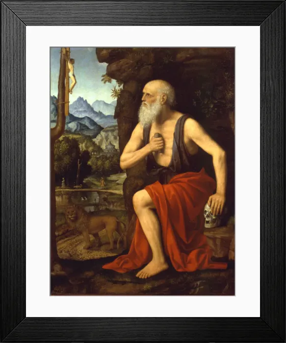 Framed Print : Saint Jerome, c. 1525. Artist: Luini, Bernardino (ca. 1480-1532) Framed Print : Saint Jerome, c. 1525. Artist: Luini, Bernardino (ca. 1480-1532)