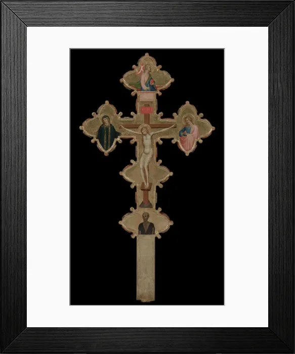 Framed Print : Portable, Double Sided Cross (recto), 1335-1340. Artist: Daddi, Bernardo (1290-1350) Framed Print : Portable, Double Sided Cross (recto), 1335-1340. Artist: Daddi, Bernardo (1290-1350)