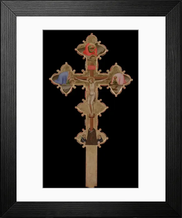 Framed Print : Portable, Double Sided Cross (verso), 1335-1340. Artist: Daddi, Bernardo (1290-1350) Framed Print : Portable, Double Sided Cross (verso), 1335-1340. Artist: Daddi, Bernardo (1290-1350)