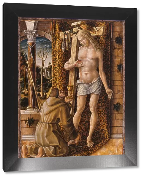 Saint Francis Catches the Blood of Christ from the Wounds, 1480-1490. Artist: Crivelli, Carlo (c. 1435-c. 1495)