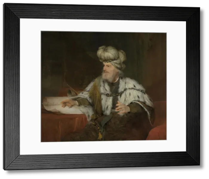 Framed Print : King David, ca 1683. Artist: Gelder, Aert de (1645-1727) Framed Print : King David, ca 1683. Artist: Gelder, Aert de (1645-1727)