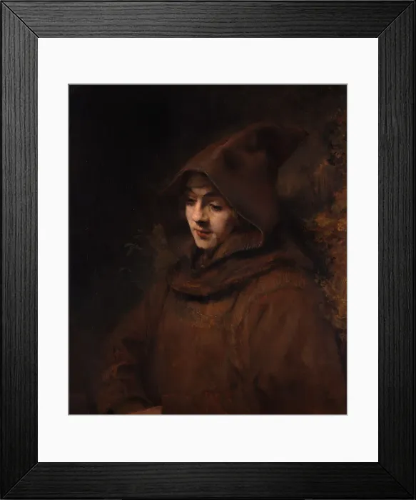 Framed Print : Titus as a monk, 1660. Artist: Rembrandt van Rhijn (1606-1669) Framed Print : Titus as a monk, 1660. Artist: Rembrandt van Rhijn (1606-1669)
