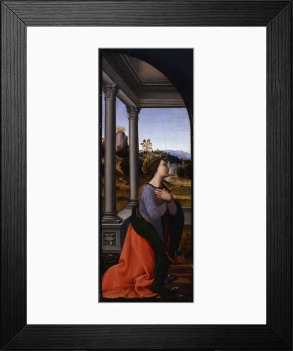 Framed Print : Triptych, left-hand panel: Saint Catherine of Alexandria, 1500. Artist: Albertinelli, Mariotto (1474-1515) Framed Print : Triptych, left-hand panel: Saint Catherine of Alexandria, 1500. Artist: Albertinelli, Mariotto (1474-1515)