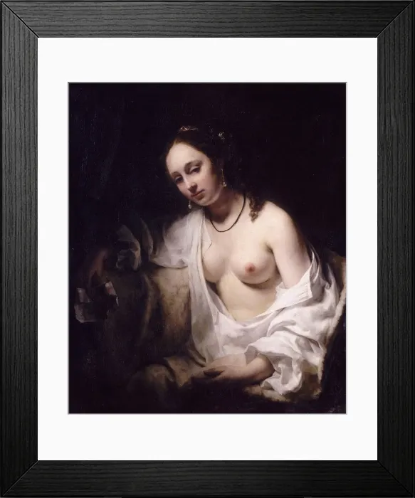 Framed Print : Bathsheba with King Davids Letter, 1654. Artist: Drost, Willem (1633-1659) Framed Print : Bathsheba with King Davids Letter, 1654. Artist: Drost, Willem (1633-1659)