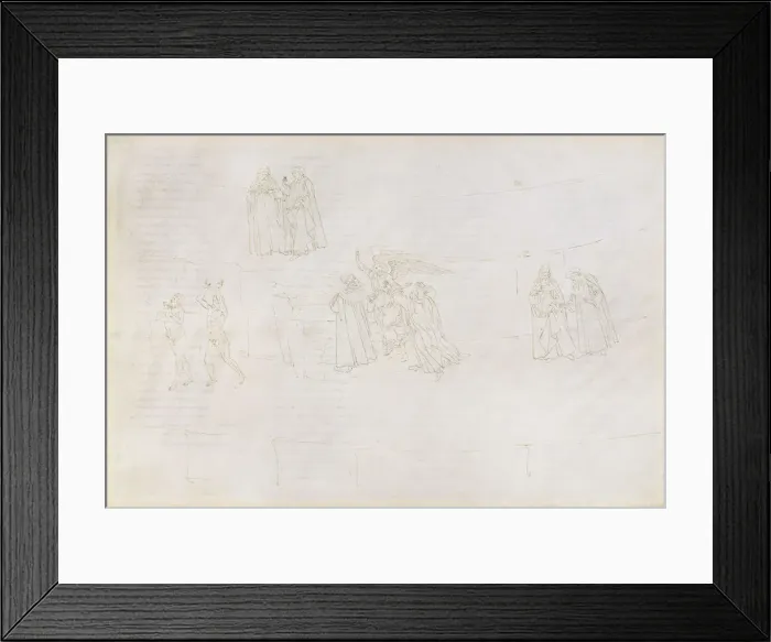 Framed Print : Illustration to the Divine Comedy by Dante Alighieri (Purgatorio 17), 1480-1490. Artist: Botticelli, Sandro (1445-1510) Framed Print : Illustration to the Divine Comedy by Dante Alighieri (Purgatorio 17), 1480-1490. Artist: Botticelli, Sandro (1445-1510)