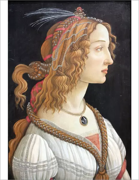 Idealized Portrait of a Lady (Portrait of Simonetta Vespucci), c. 1480. Artist: Botticelli, Sandro (1445-1510)