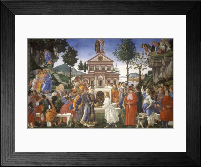Framed Print : The Temptation of Christ, 1481-1482. Artist: Botticelli, Sandro (1445-1510) Framed Print : The Temptation of Christ, 1481-1482. Artist: Botticelli, Sandro (1445-1510)