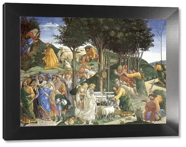 Scenes from the Life of Moses, 1481-1482. Artist: Botticelli, Sandro (1445-1510)
