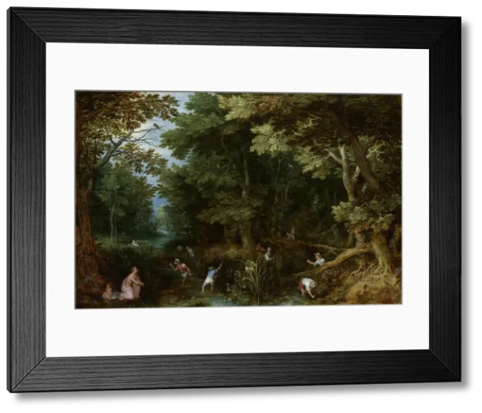 Framed Print : Leto and Peasants of Lykia, 1595-1610. Artist: Brueghel, Jan, the Elder (1568-1625) Framed Print : Leto and Peasants of Lykia, 1595-1610. Artist: Brueghel, Jan, the Elder (1568-1625)