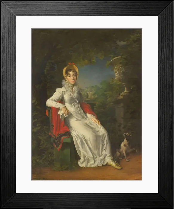 Framed Print : Caroline Bonaparte (1782-1839), Queen of Naples and Sicily, in the Bois de Boulogne, 1820-1830. Artist: Gerard, Francois Pascal Simon (1770-1837) Framed Print : Caroline Bonaparte (1782-1839), Queen of Naples and Sicily, in the Bois de Boulogne, 1820-1830. Artist: Gerard, Francois Pascal Simon (1770-1837)