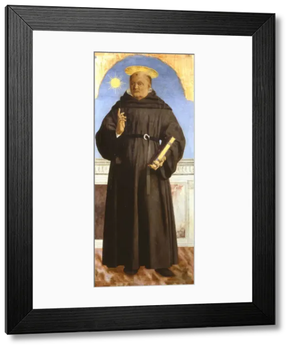 Framed Print : Saint Nicholas of Tolentino, 1454-1459. Artist: Piero della Francesca (ca 1415-1492)
