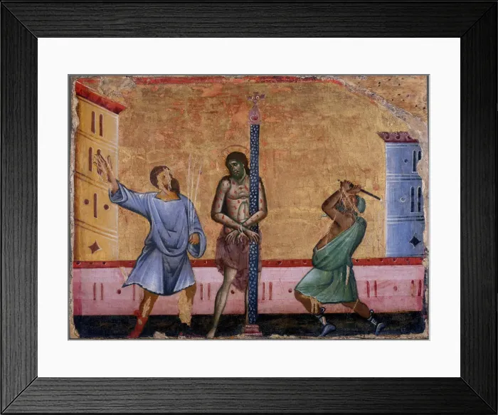 Framed Print : The Flagellation of Christ, c. 1280. Artist: Guido da Siena (active between 1260 and 1290) Framed Print : The Flagellation of Christ, c. 1280. Artist: Guido da Siena (active between 1260 and 1290)