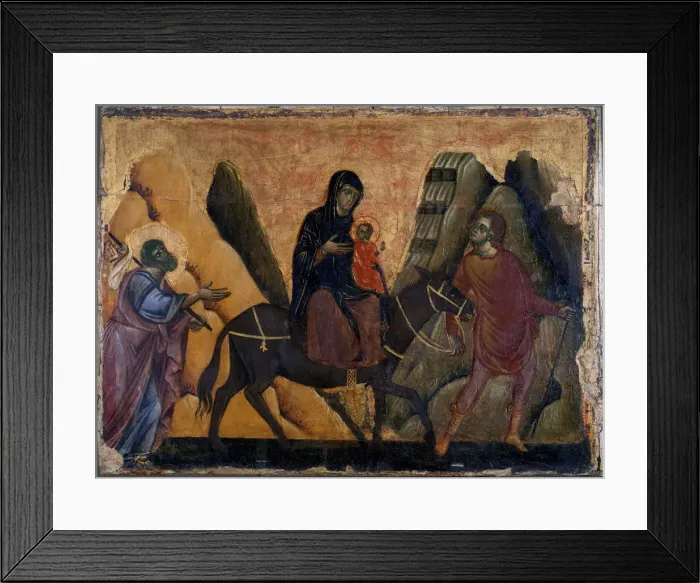 Framed Print : The Flight into Egypt, c. 1280. Artist: Guido da Siena (active between 1260 and 1290) Framed Print : The Flight into Egypt, c. 1280. Artist: Guido da Siena (active between 1260 and 1290)
