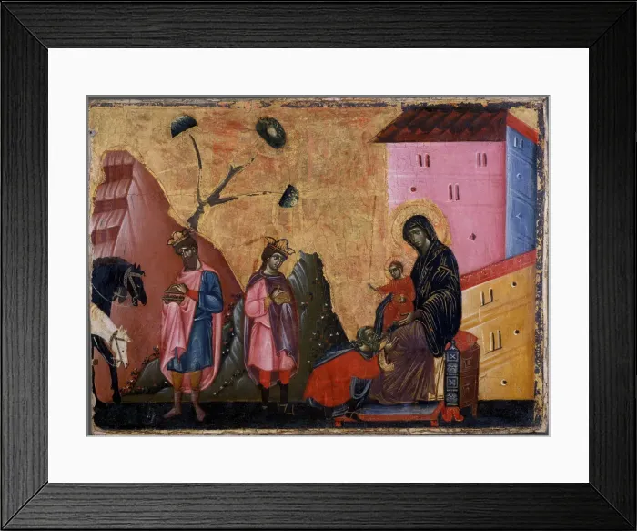 Framed Print : The Adoration of the Magi, c. 1280. Artist: Guido da Siena (active between 1260 and 1290) Framed Print : The Adoration of the Magi, c. 1280. Artist: Guido da Siena (active between 1260 and 1290)