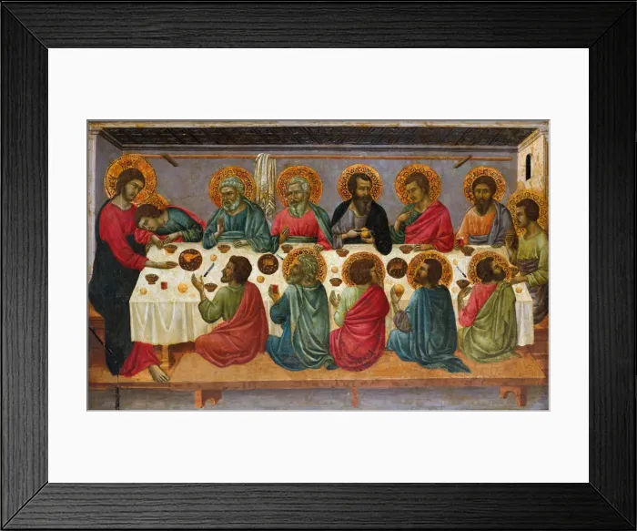 Framed Print : The Last Supper, 1310-1315. Artist: Ugolino di Nerio (ca 1280-1349) Framed Print : The Last Supper, 1310-1315. Artist: Ugolino di Nerio (ca 1280-1349)