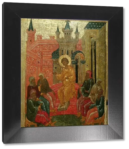 Prepolowenie (Christ among the Doctors), 15th century. Artist: Russian icon