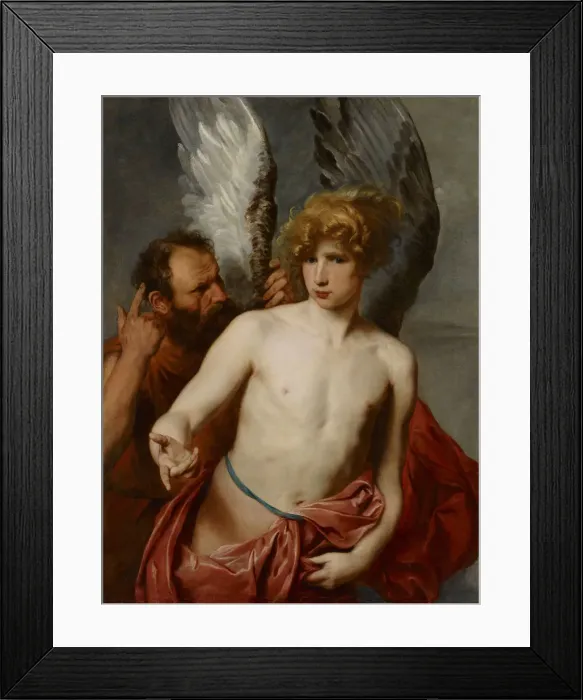 Framed Print : Daedalus and Icarus, Between 1615 and 1620. Artist: Dyck, Sir Anthony van (1599-1641) Framed Print : Daedalus and Icarus, Between 1615 and 1620. Artist: Dyck, Sir Anthony van (1599-1641)